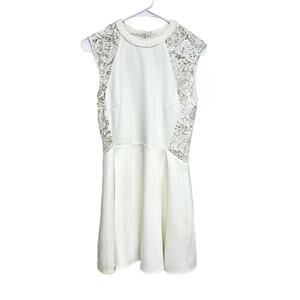 Bishop + Young Women Laced Side Bridal Mini Dress Size Medium